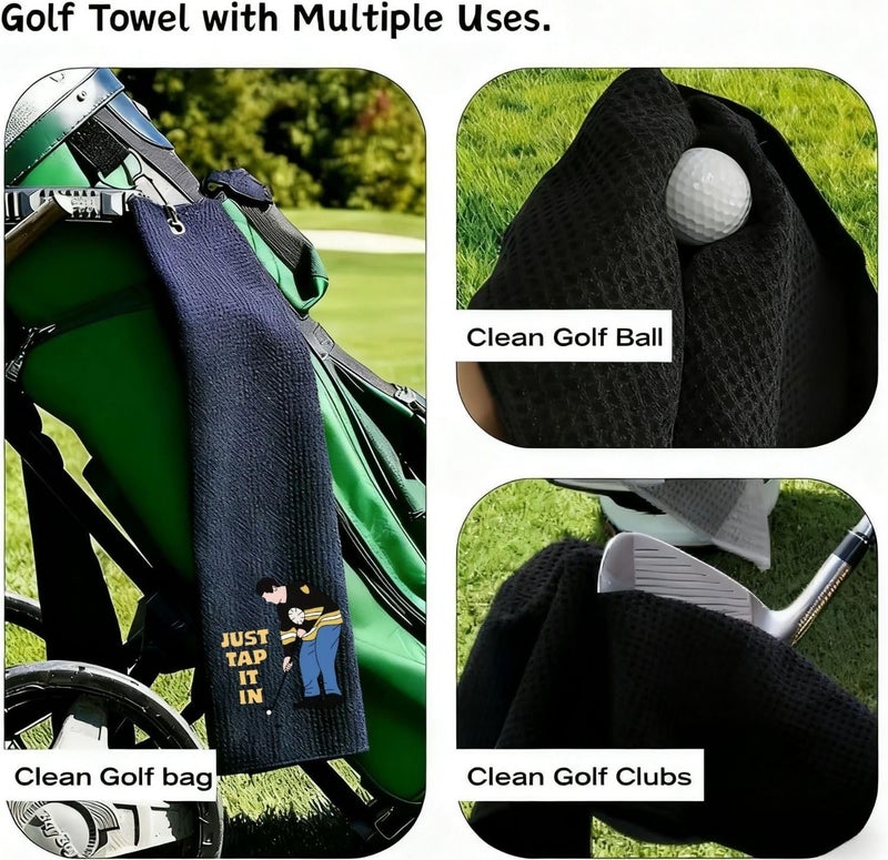 Amitrely Funny Golf Towel, Marsters Tournament, Funny Golf Towel for Golf Bags with Clip, Golf Gift for Men Husband Boyfriend Dad, Birthday, Cristmas Gifts for Fan (Just tap it in) - Image 5